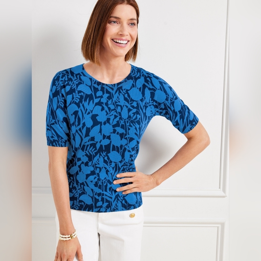 Talbots | Blue Floral Women's Top